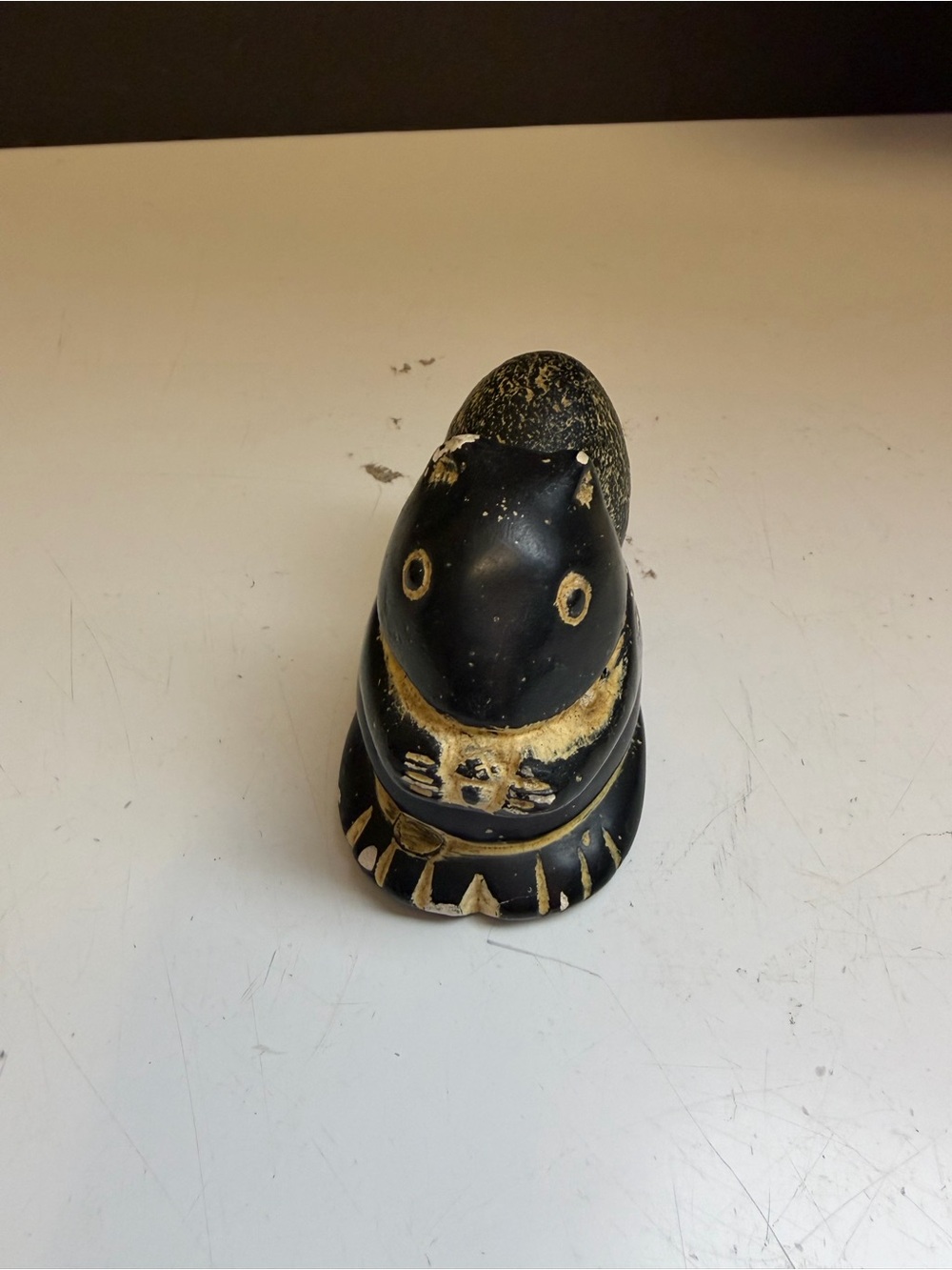 Handcrafted Soapstone Squirrel Figurine